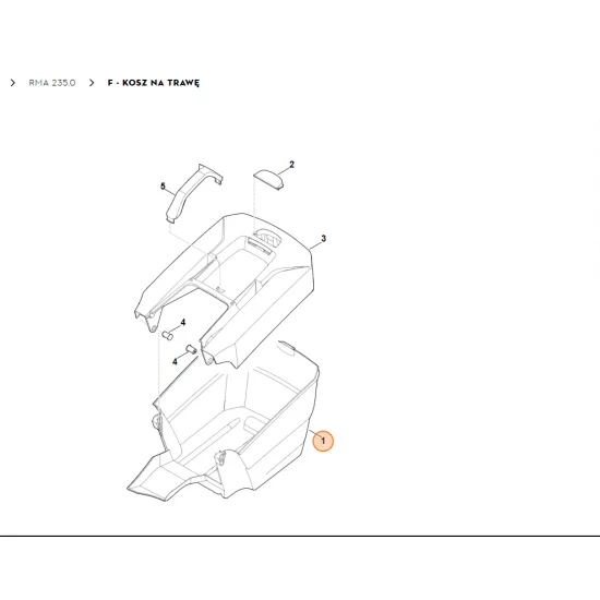 STIHL Dolna część kosza na trawę 6311 703 9602